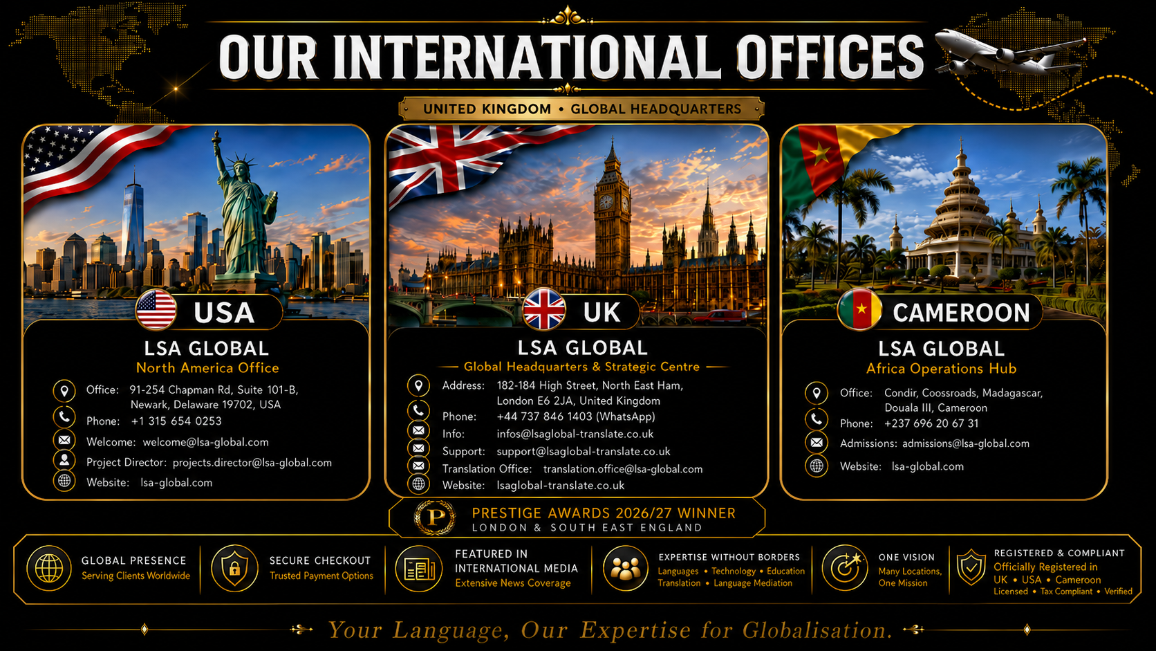 LSA GLOBAL LOCATIONS & DETAILS