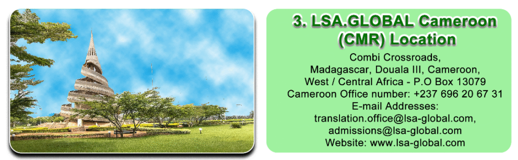 LSA GLOBAL Cameroon LOCATION